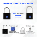 Small Safe Unique Intelligent Waterproof Fingerprint Padlock